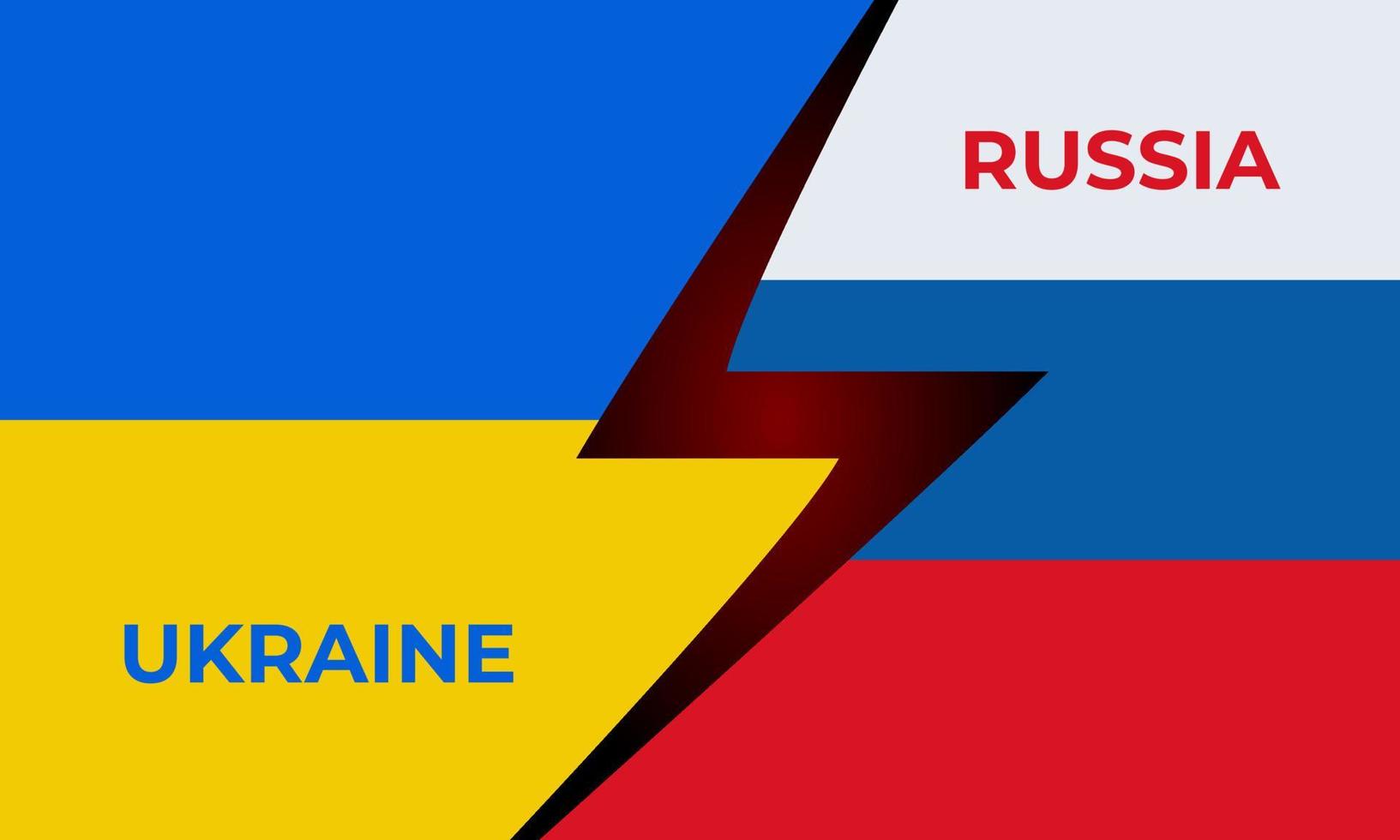 ilustración vectorial de decir no a la guerra en ucrania. ucrania vs ruso vector