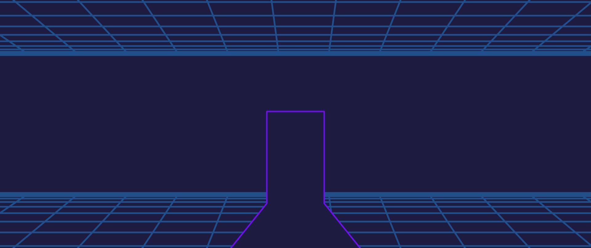 80s Retro Sci-Fi Background vector