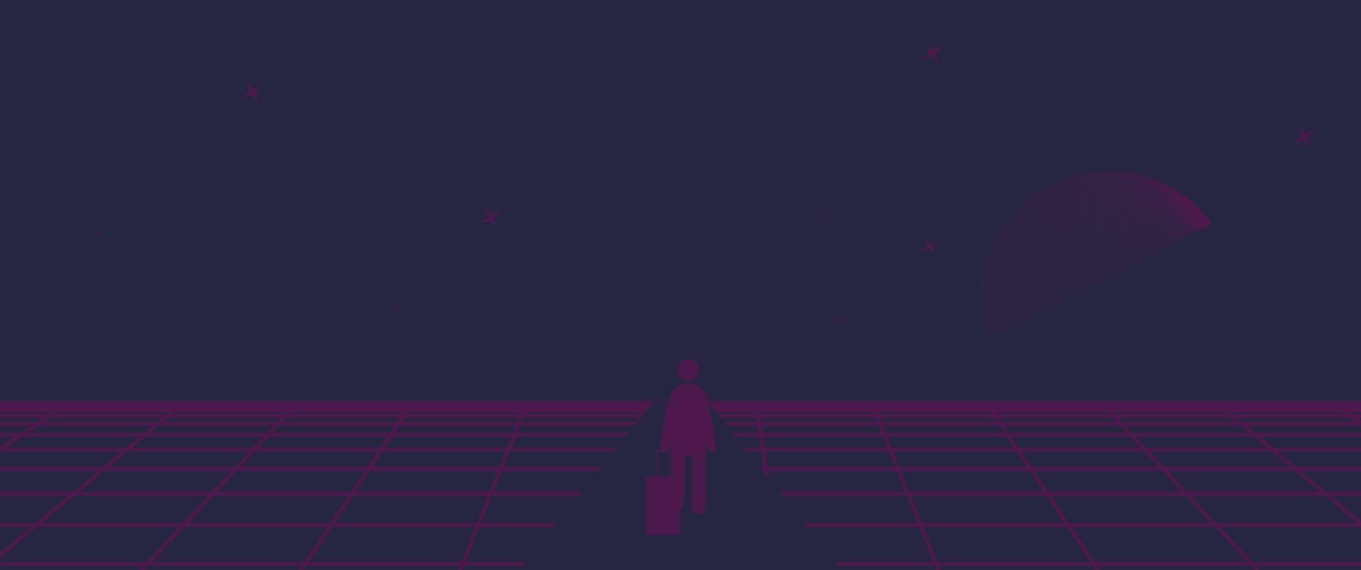 Businessman Start and Steps into Future Door. Moving Forward to New Technology, Blockchain and the Next Layer of the Internet Concepts. Futuristic Tone vector