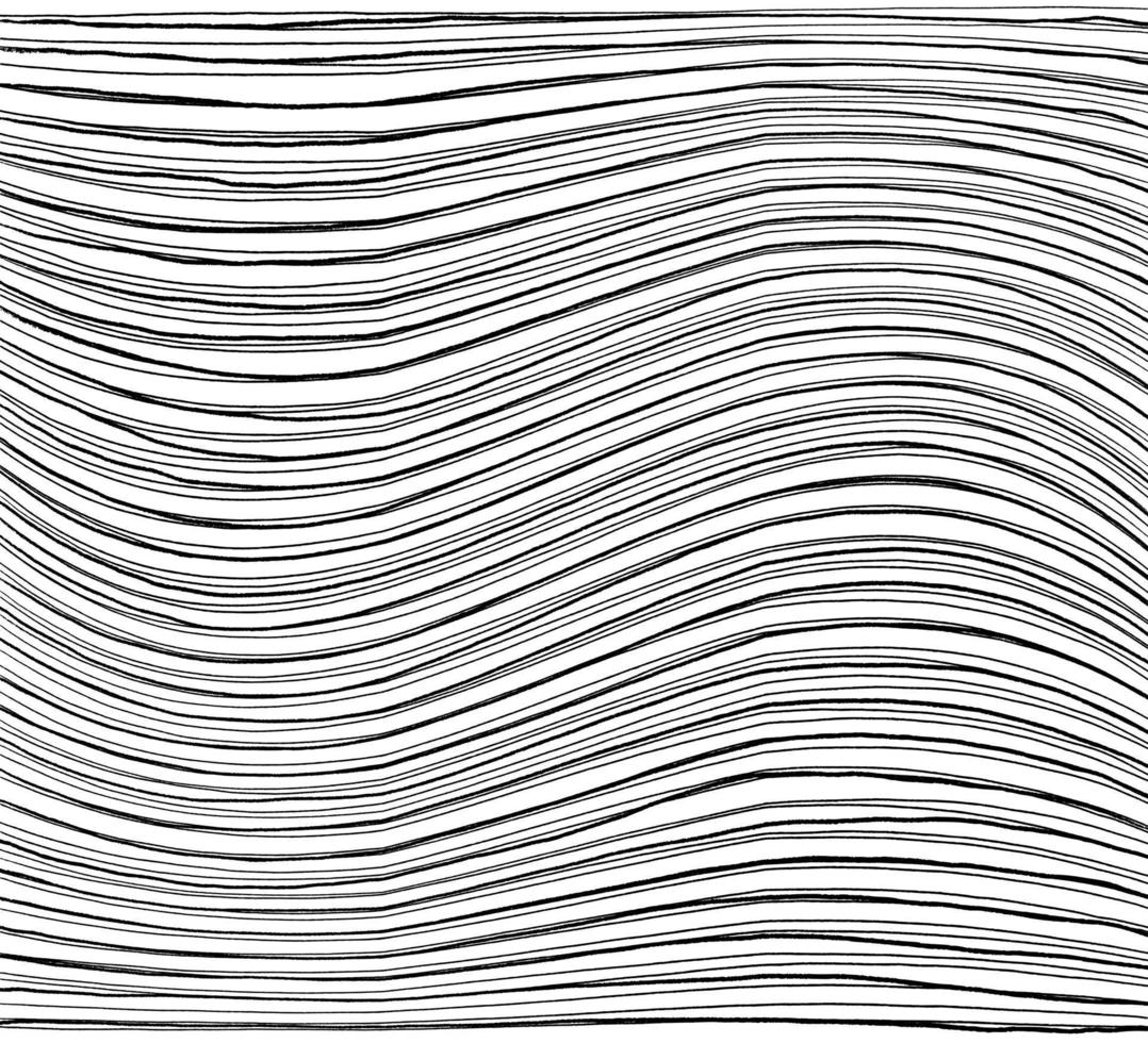 Hand drawn abstract pattern with hand drawn lines, strokes. Set of vector grunge brushes. wavy striped, Vector EPS 10 illustration