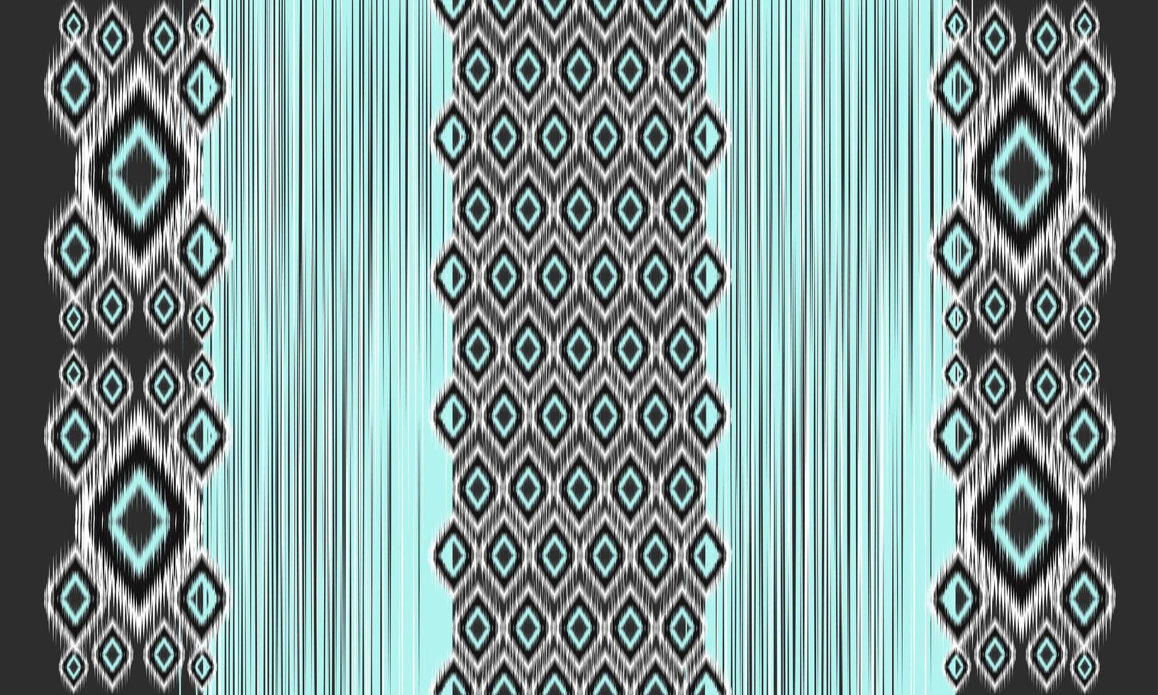 diseño tradicional del patrón de ikat oriental étnico geométrico para el fondo, alfombra, papel tapiz, ropa, envoltura, batik, tela, estilo de bordado de ilustración vectorial. vector