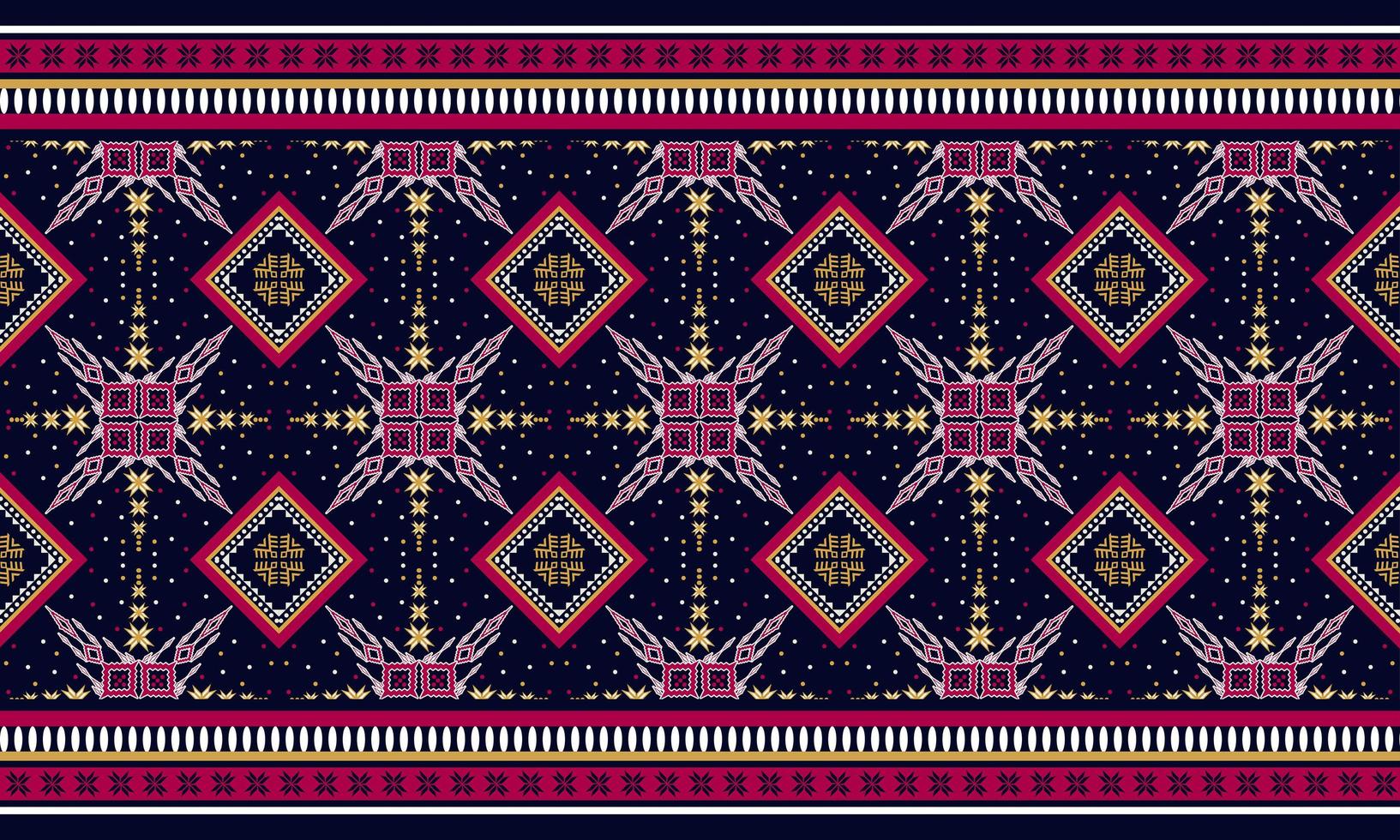 Geometric ethnic oriental seamless pattern traditional Design for background,carpet,wallpaper,clothing,wrapping,Batik,fabric,Vector illustration.embroidery style. vector