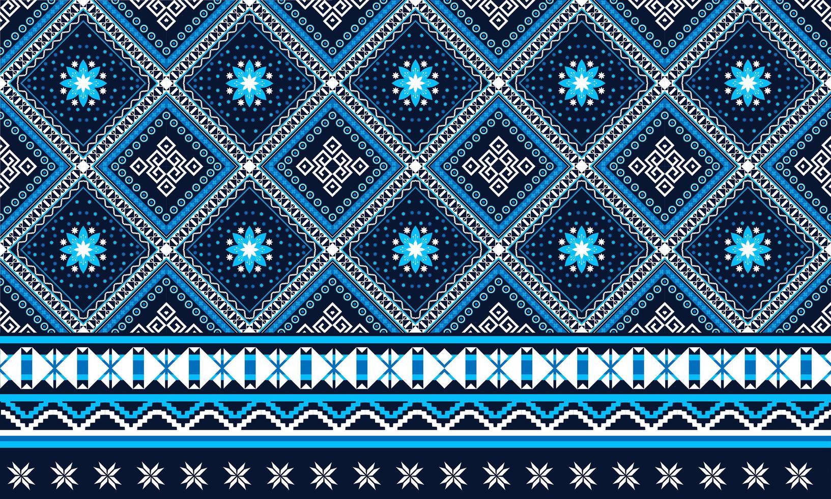 Diseño tradicional de patrones sin fisuras orientales étnicos geométricos para fondo, alfombra, papel tapiz, ropa, envoltura, batik, tela, estilo de bordado de ilustración vectorial. vector