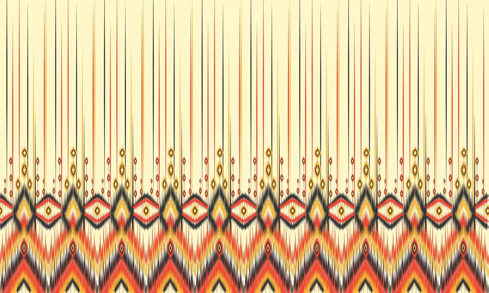 Geometric ethnic ikat pattern Oriental traditional Design for background. vector