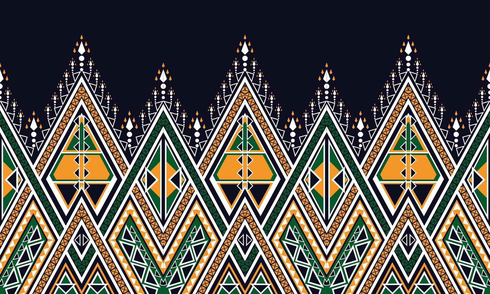 Geometric ethnic pattern embroidery .carpet,wallpaper,clothing,wrapping,batik,fabric,Vector illustration embroidery style. vector