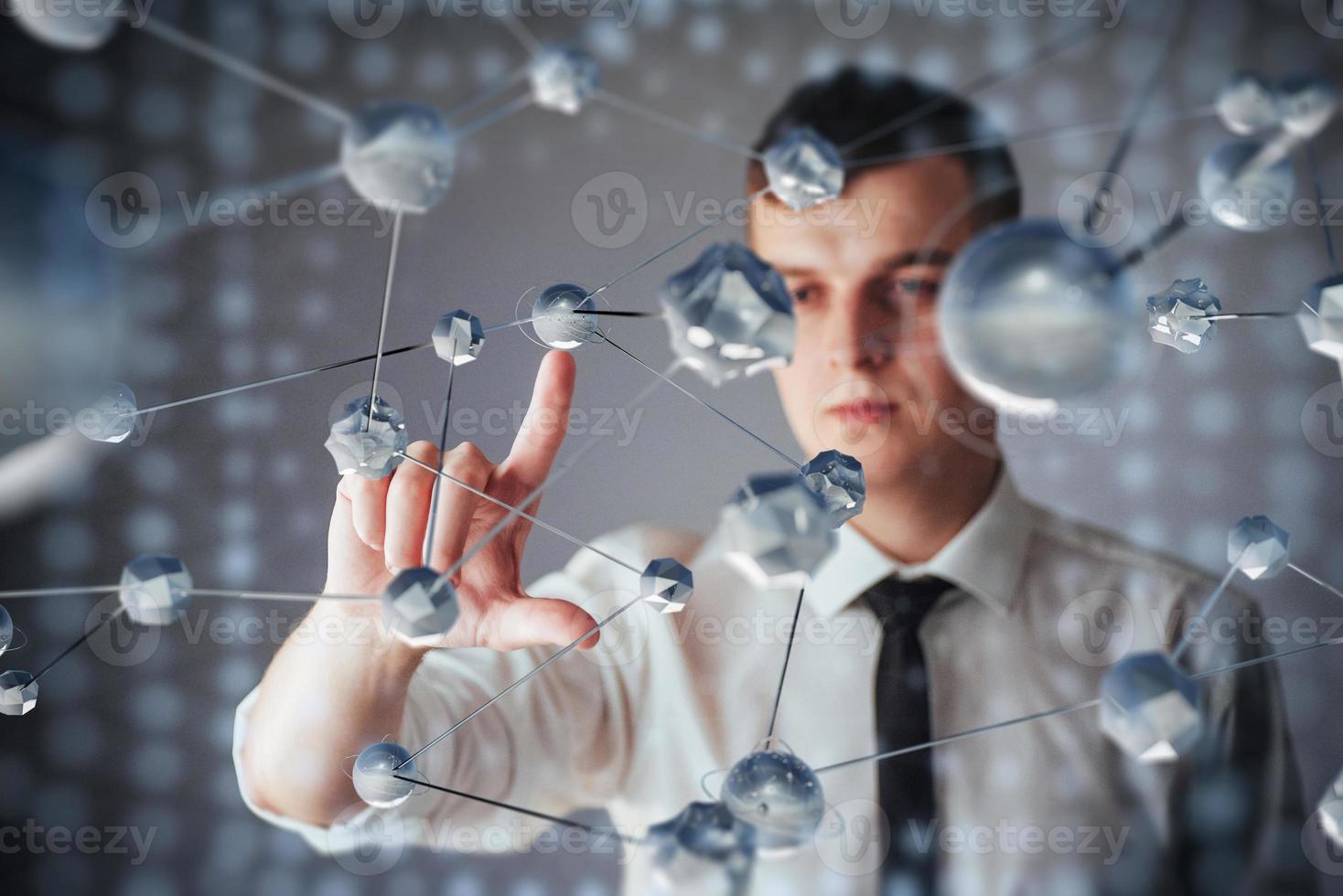 Innovative technologies in science and medicine. Technology to connect. The concept of security photo