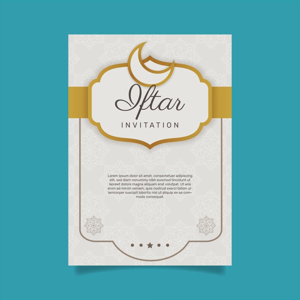 Flat iftar party invitation. - Vector. vector