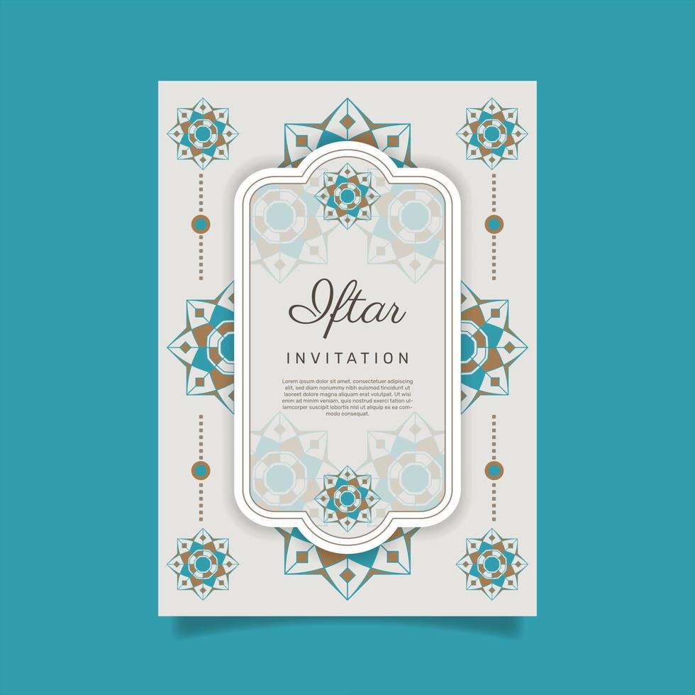 Flat iftar party invitation. - Vector. vector