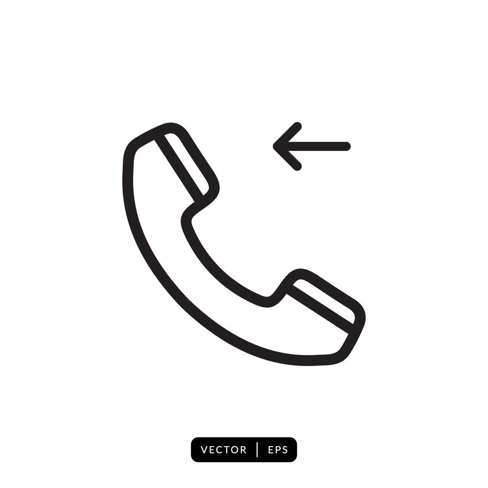 Telephone Icon vector - Sign or Symbol