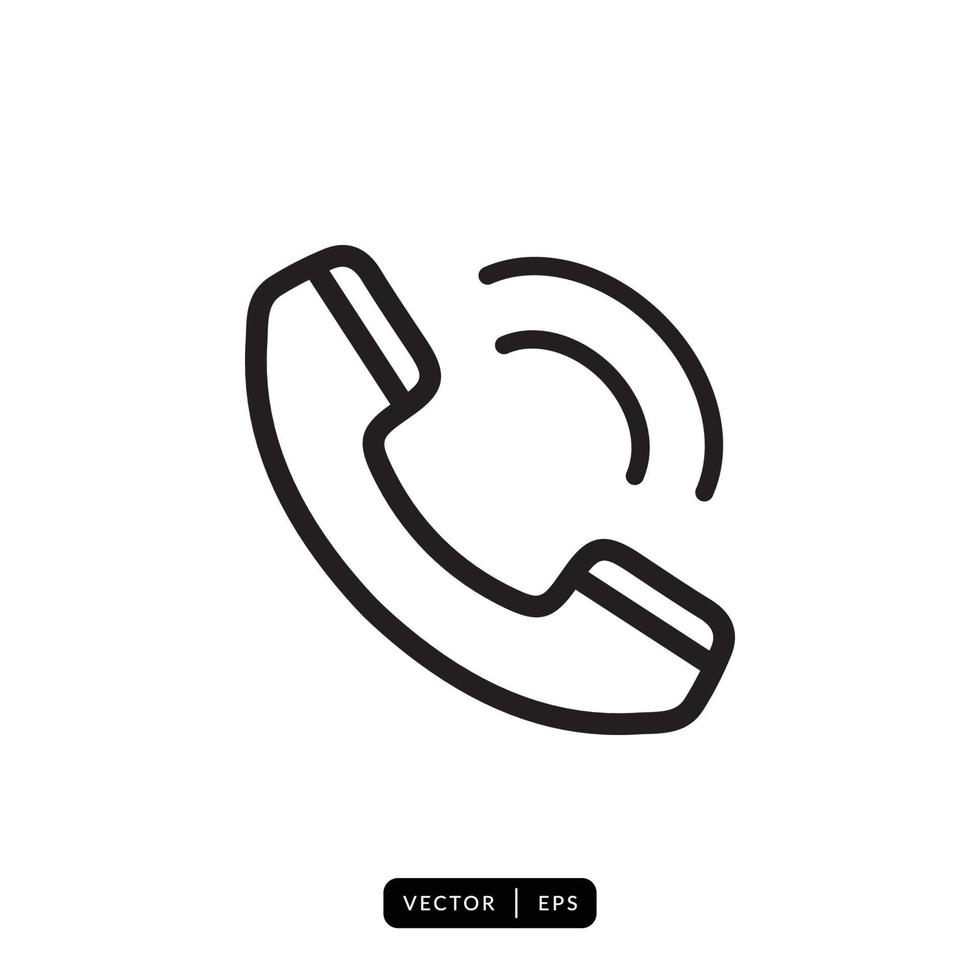 Telephone Icon vector - Sign or Symbol