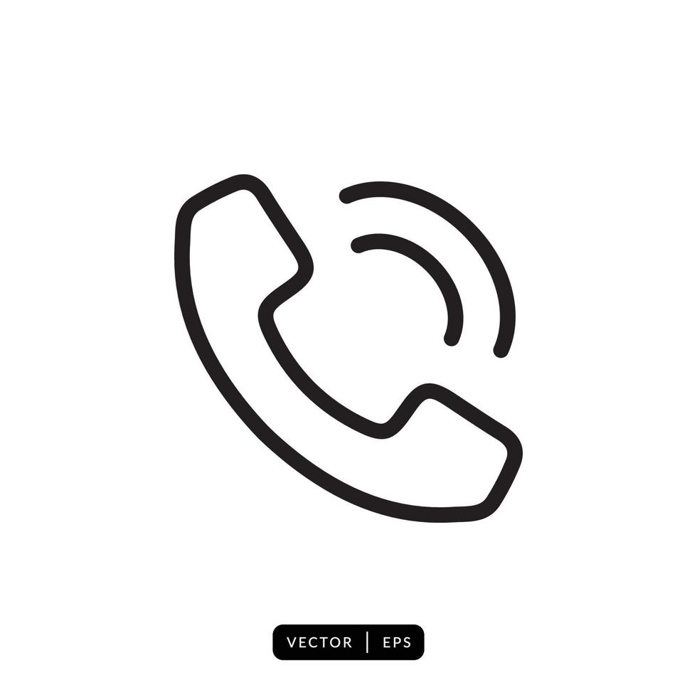Telephone Icon vector - Sign or Symbol