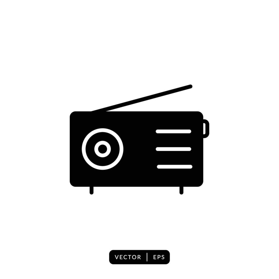 Radio Icon Vector - Sign or Symbol