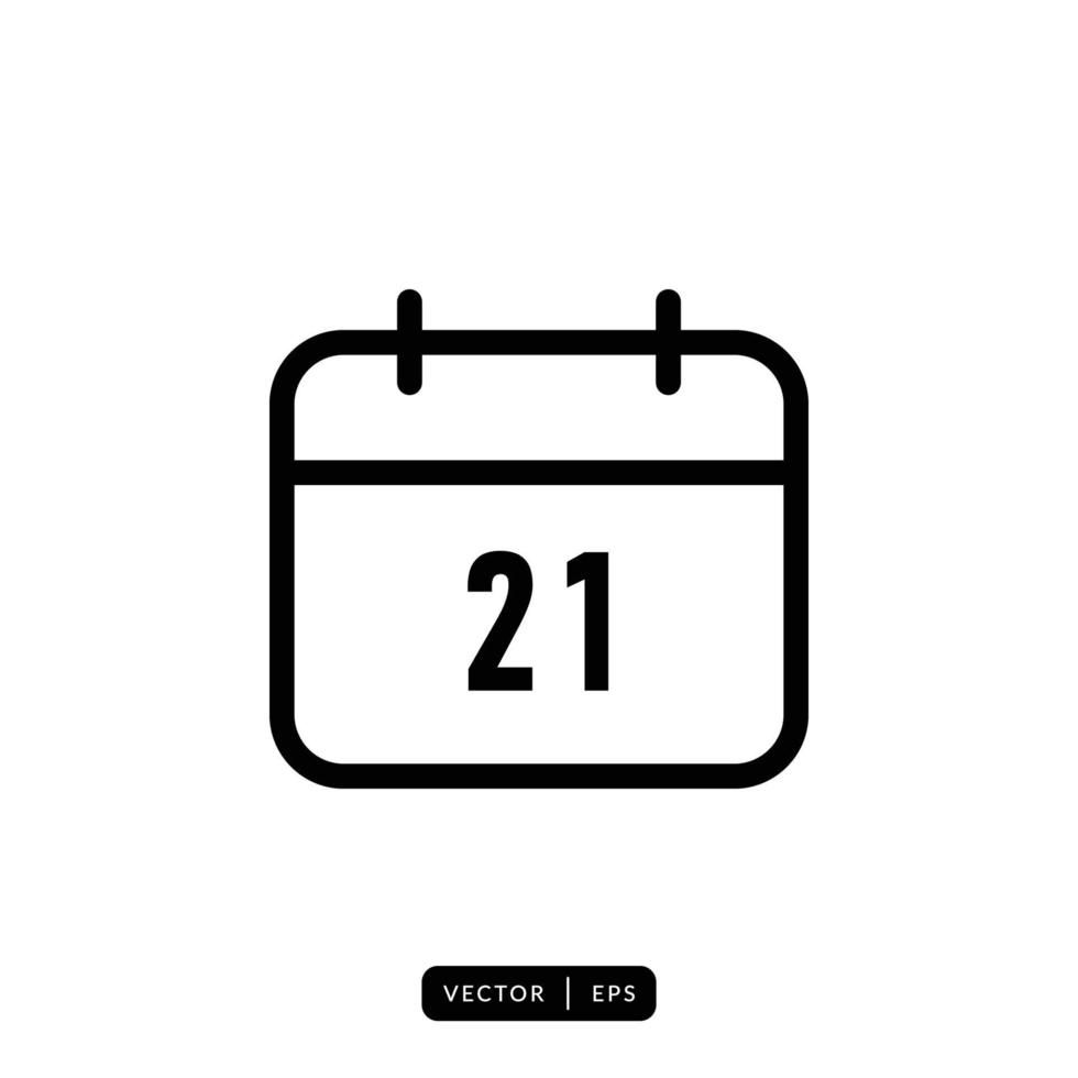 Calendar Icon Vector - Sign or Symbol