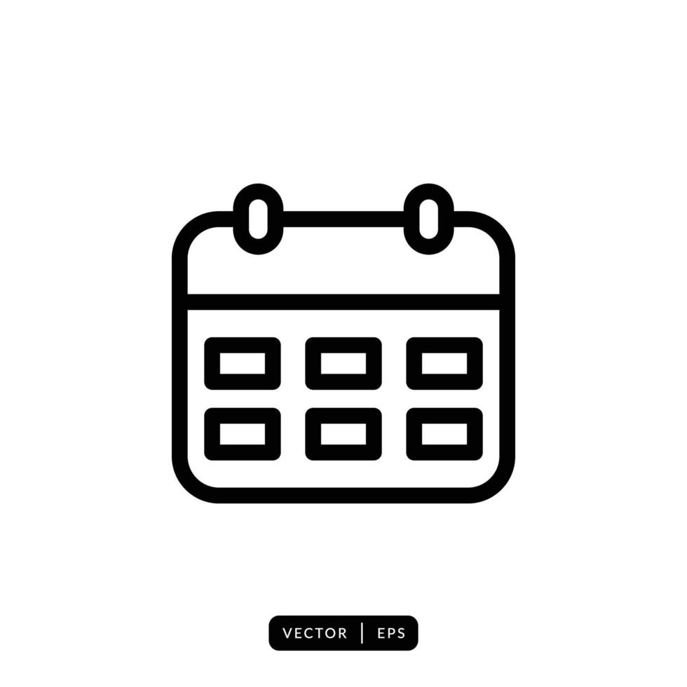 Calendar Icon Vector - Sign or Symbol