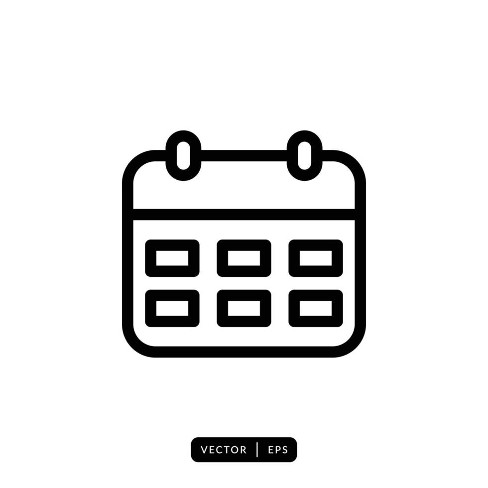 Calendar Icon Vector - Sign or Symbol