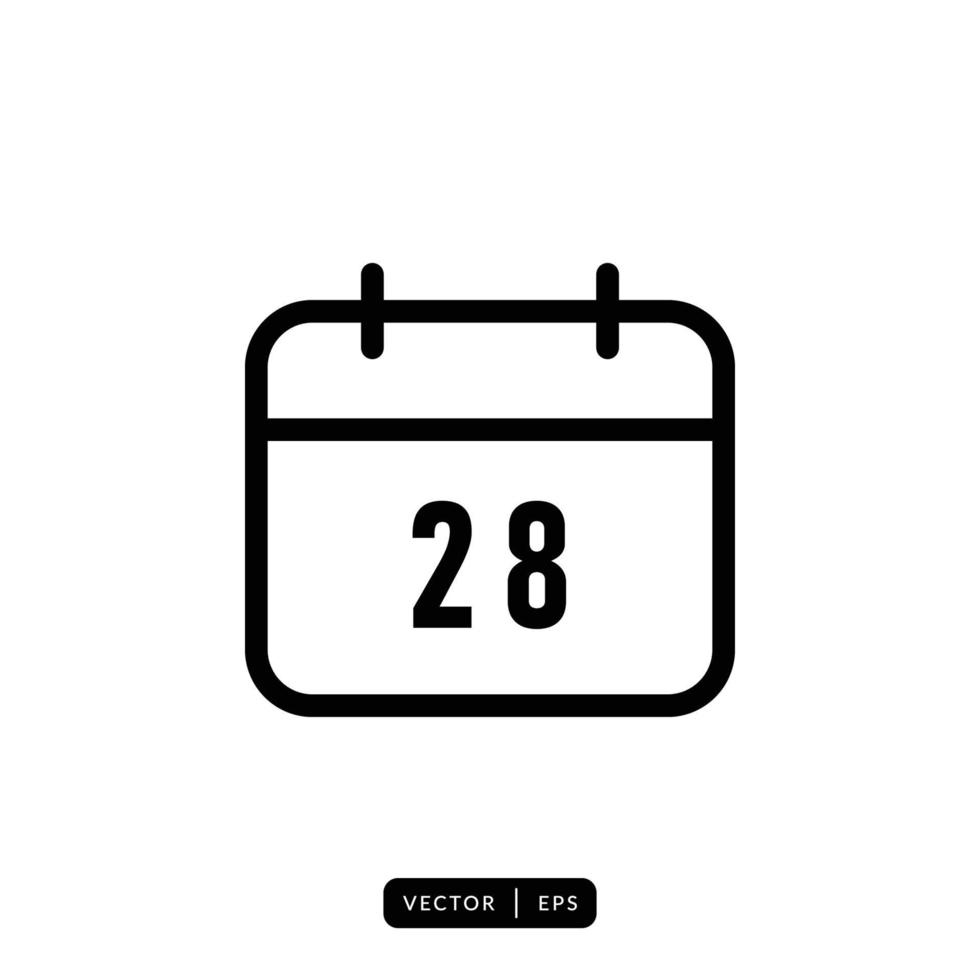 Calendar Icon Vector - Sign or Symbol