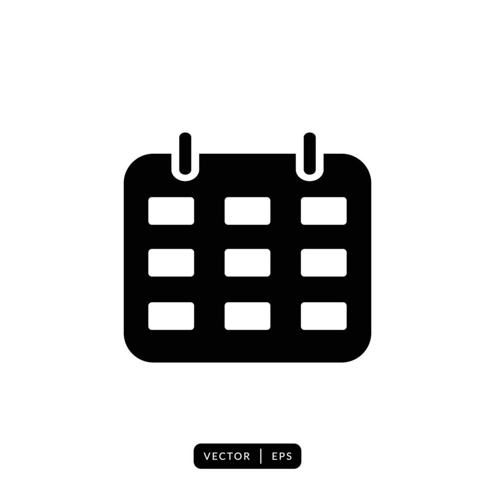 Calendar Icon Vector - Sign or Symbol