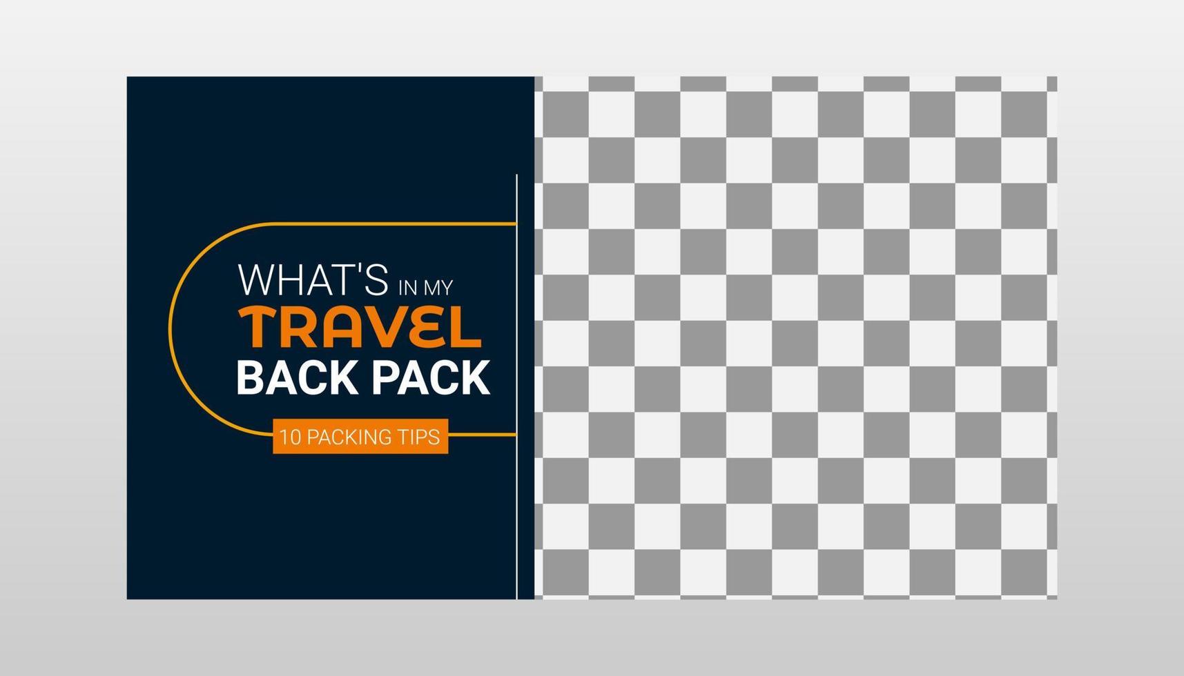 modern eye catching social media post for traveling. vector
