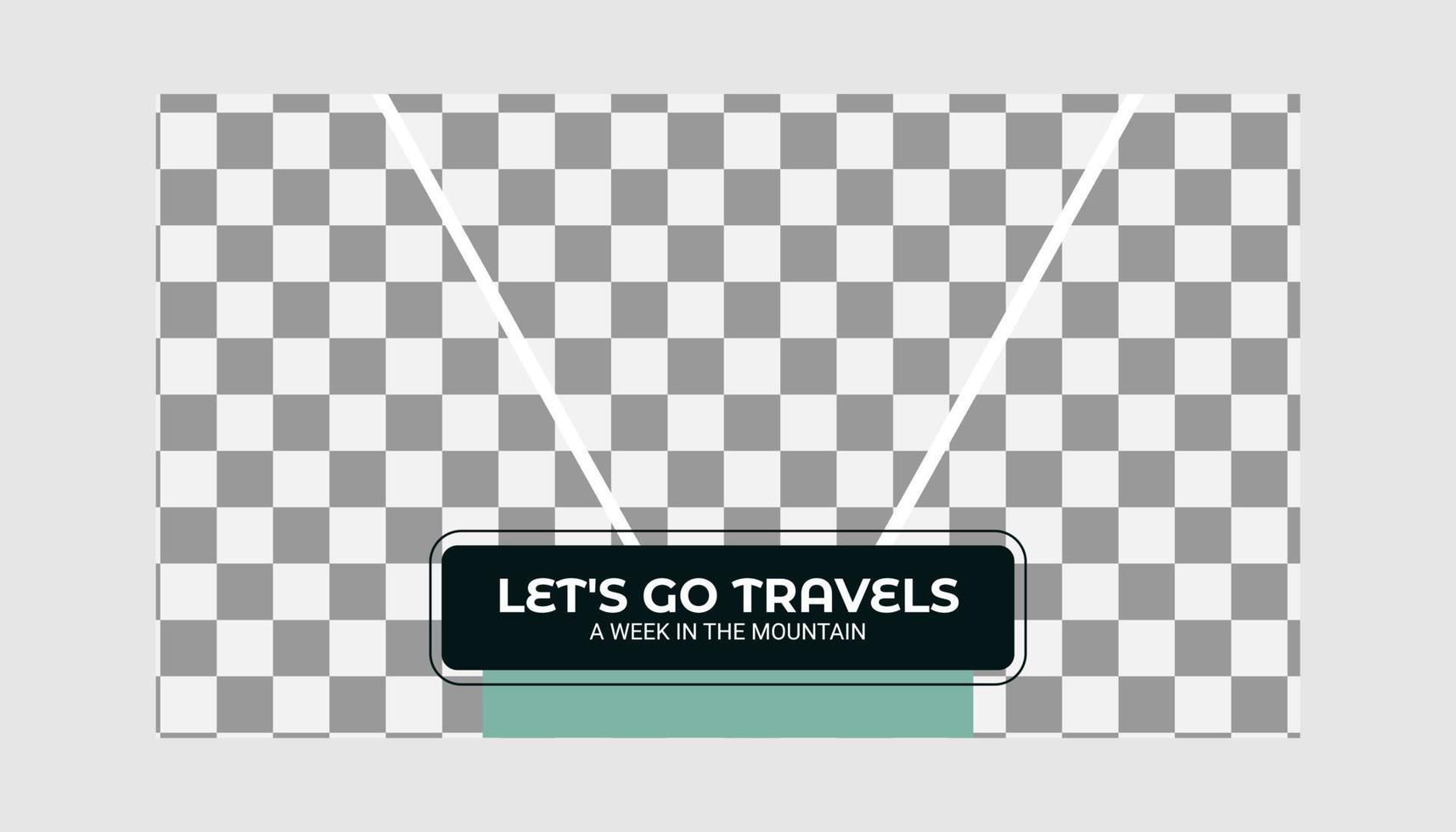 modern eye catching social media post for traveling. vector