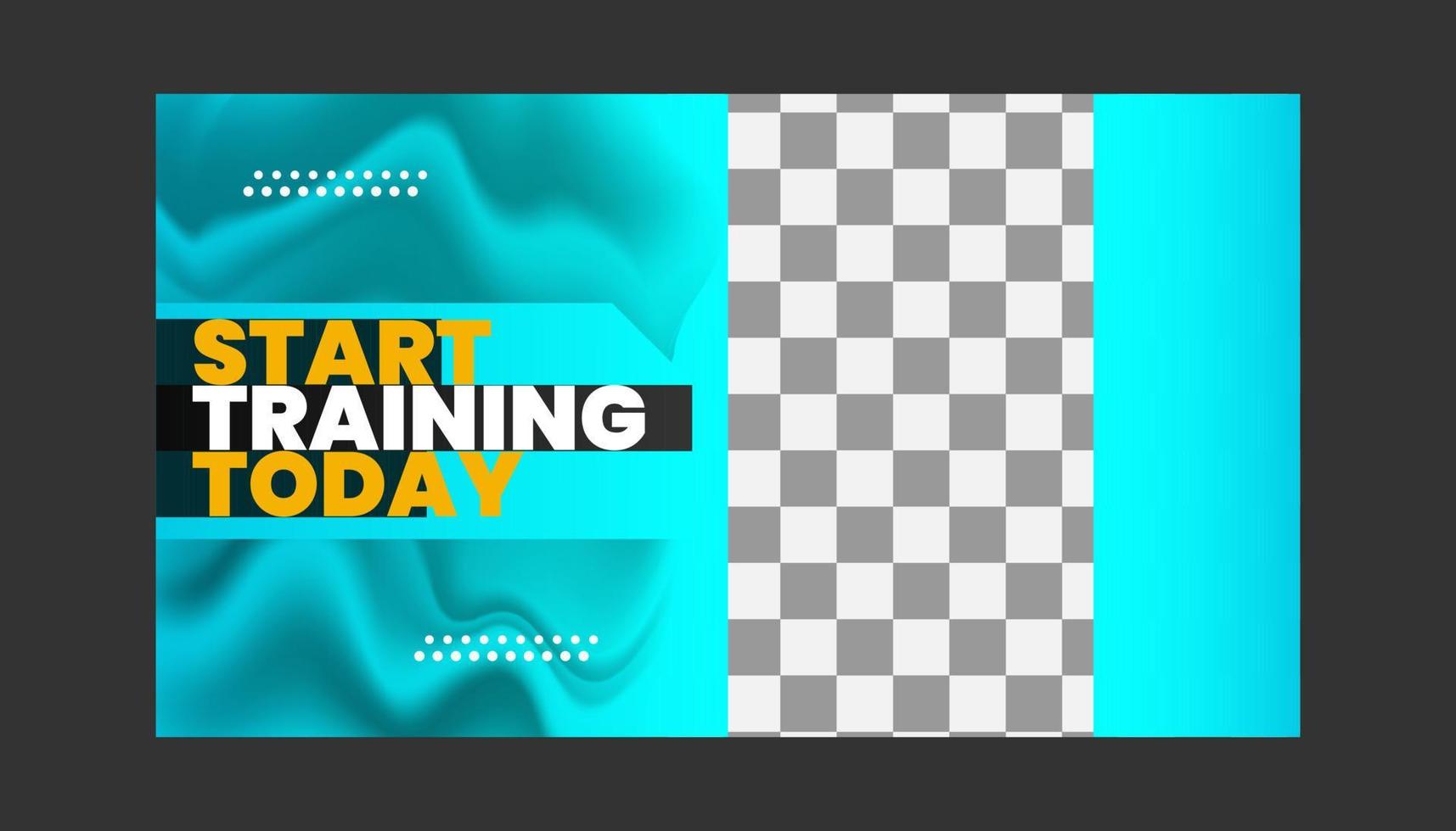 modern strong creative social media post for gym and fitness center. vector