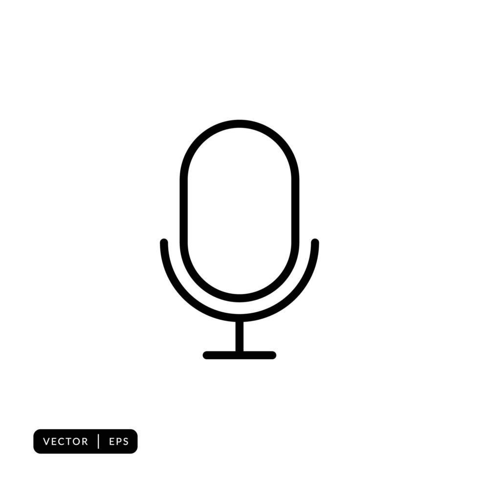 Microphone Icon Vector - Sign or Symbol