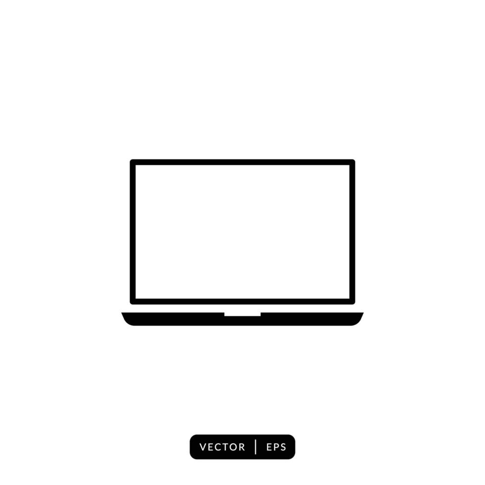 Laptop Icon Vector - Sign or Symbol