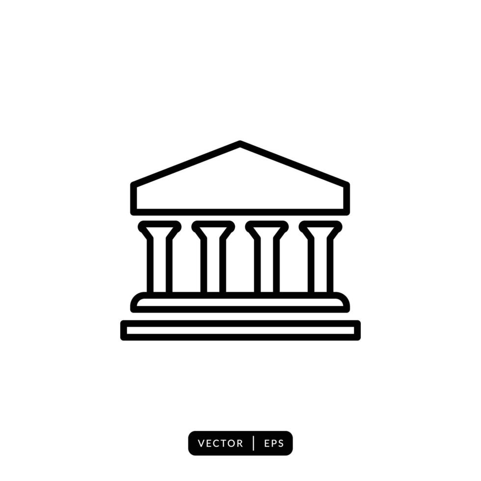 University Building Icon Vector - Sign or Symbol