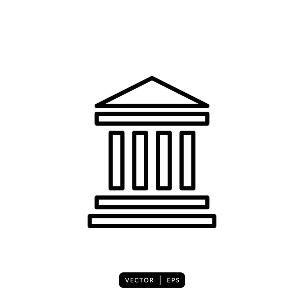 University Building Icon Vector - Sign or Symbol