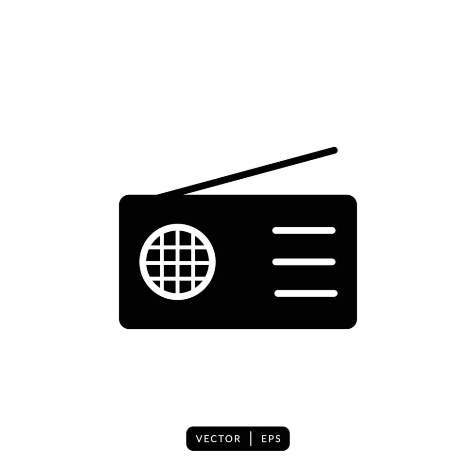 Radio Icon Vector - Sign or Symbol
