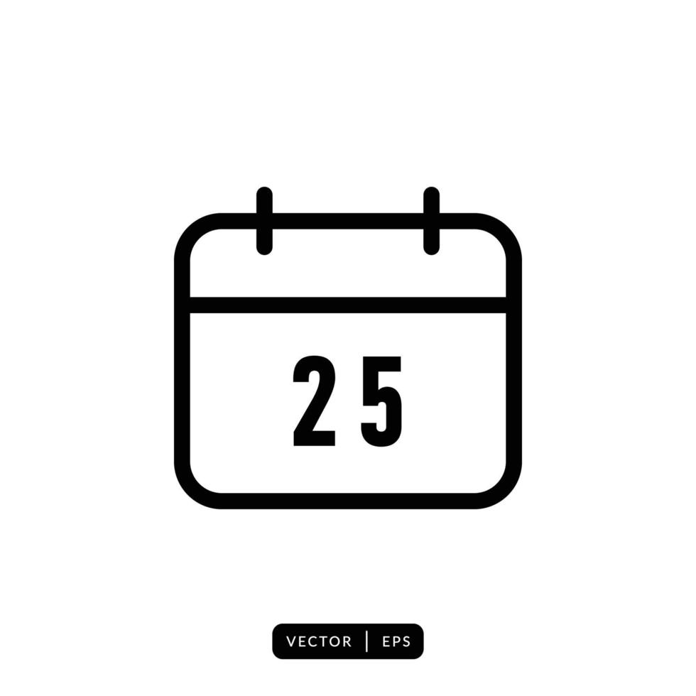 vector de icono de calendario - signo o símbolo