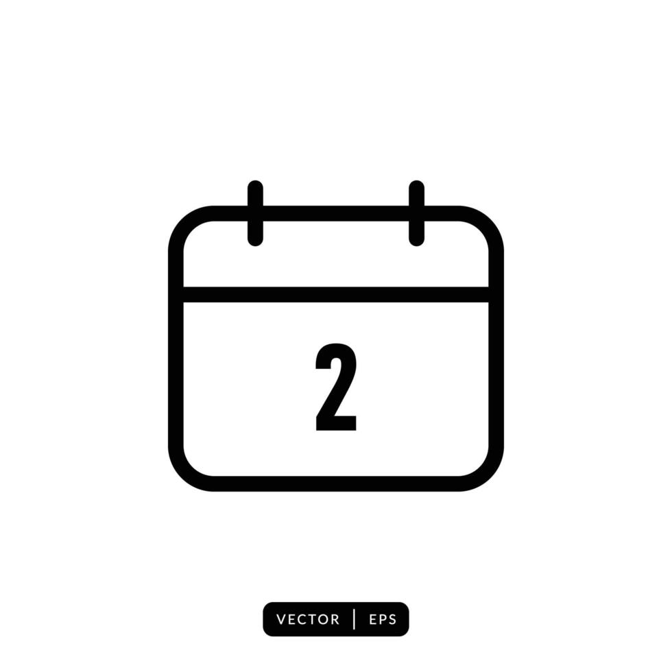 Calendar Icon Vector - Sign or Symbol