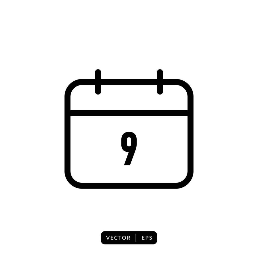 Calendar Icon Vector - Sign or Symbol