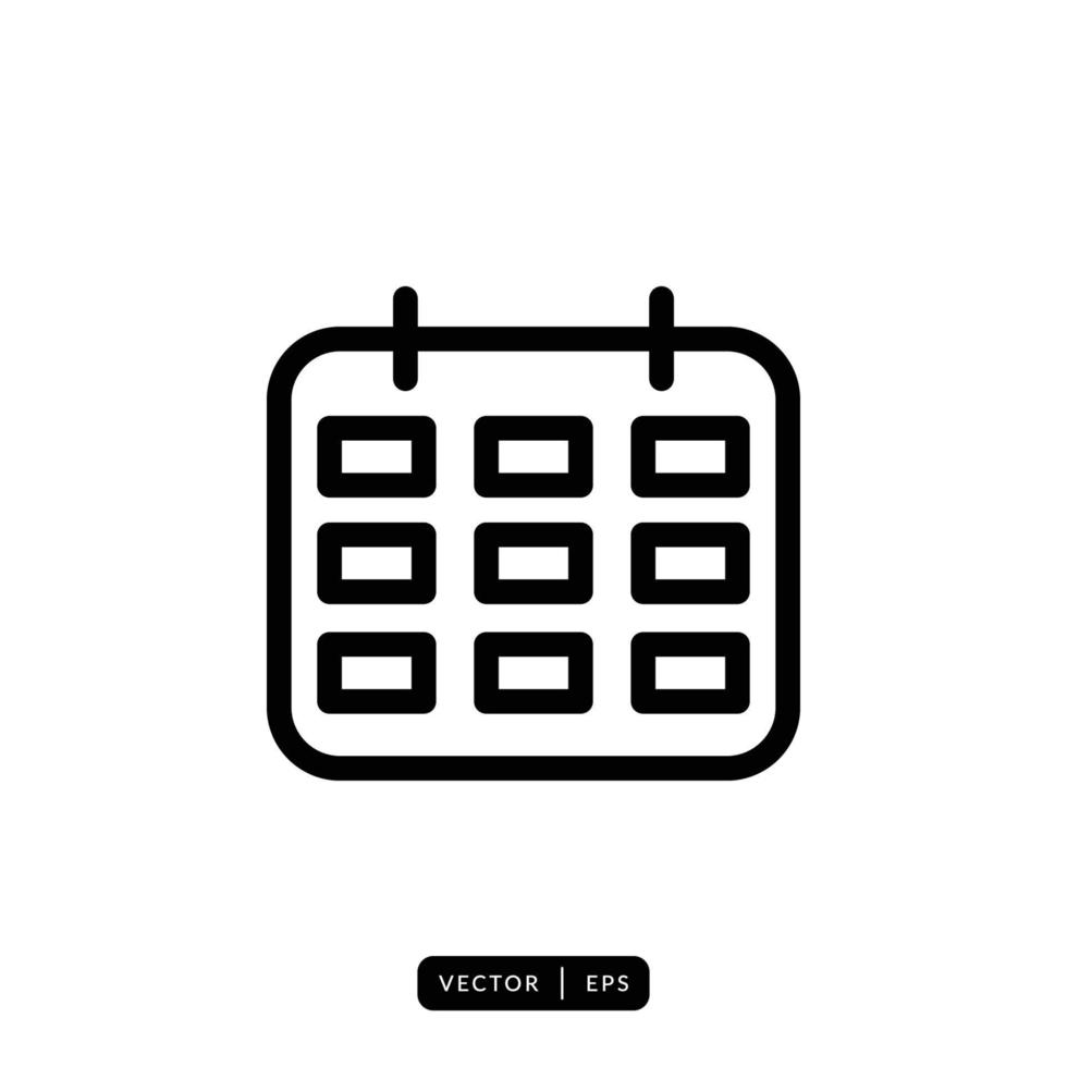 Calendar Icon Vector - Sign or Symbol