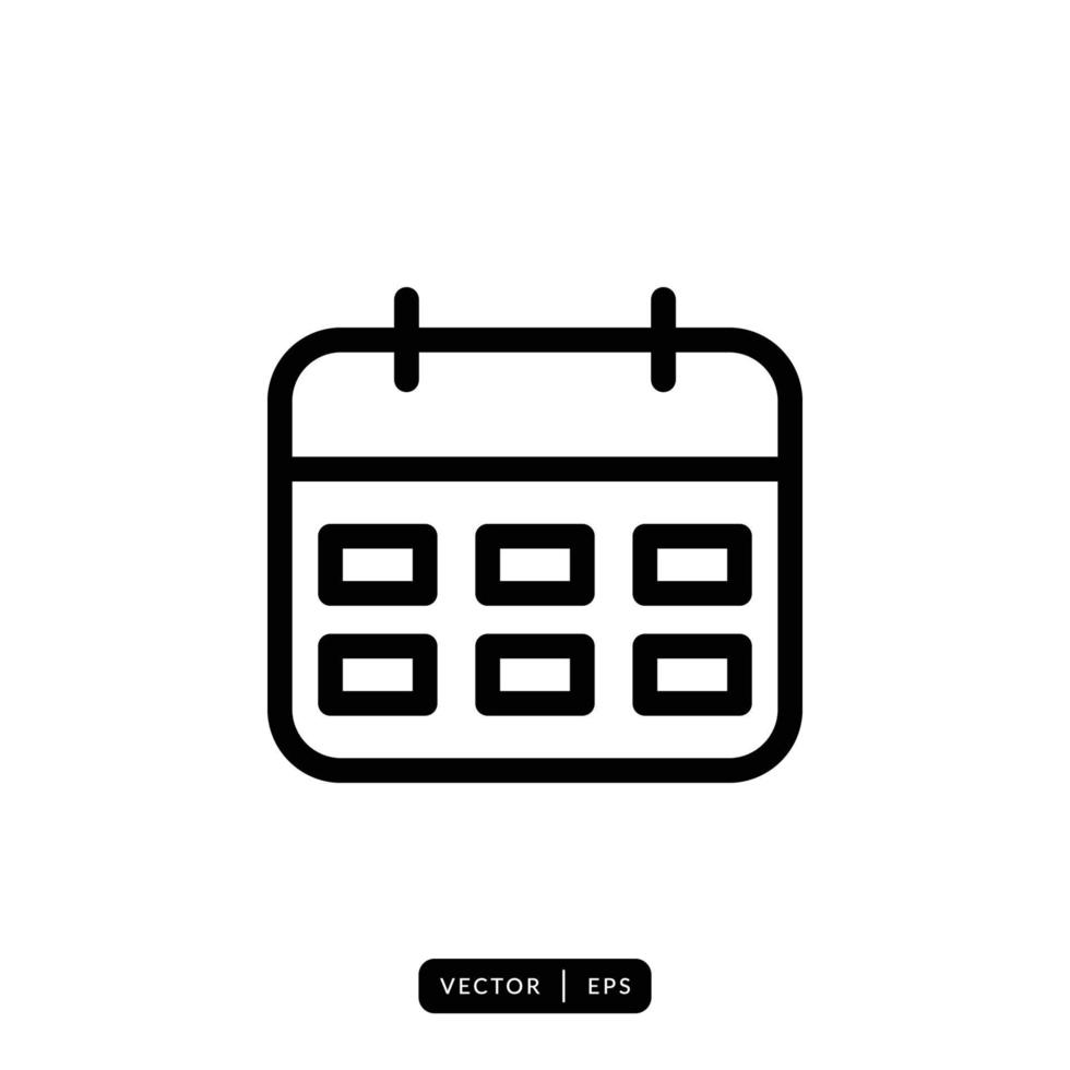 Calendar Icon Vector - Sign or Symbol