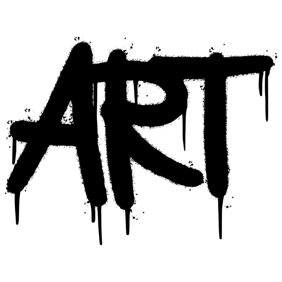 graffiti Art word sprayed isolated on white background. Sprayed Art font graffiti. vector illustration.