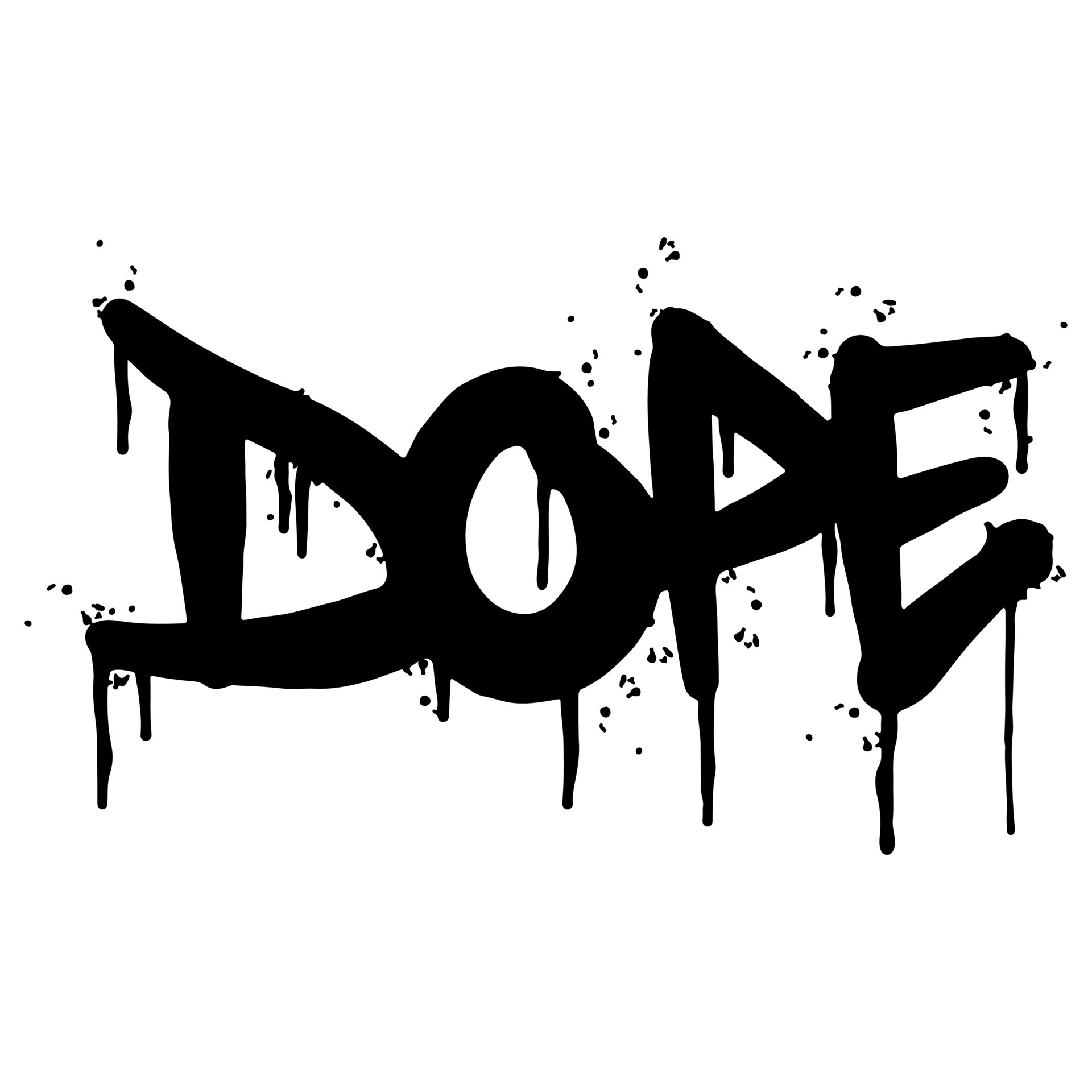 graffiti dope word sprayed isolated on white background. Sprayed dope font  graffiti. vector illustration. 6203782 Vector Art at Vecteezy