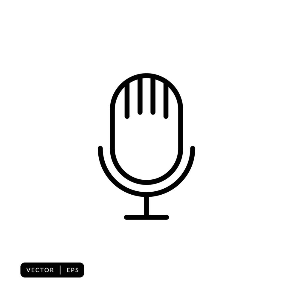 Microphone Icon Vector - Sign or Symbol