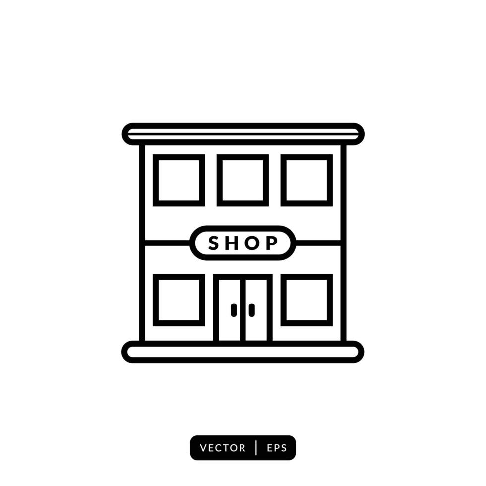 Shop Icon Vector - Sign or Symbol