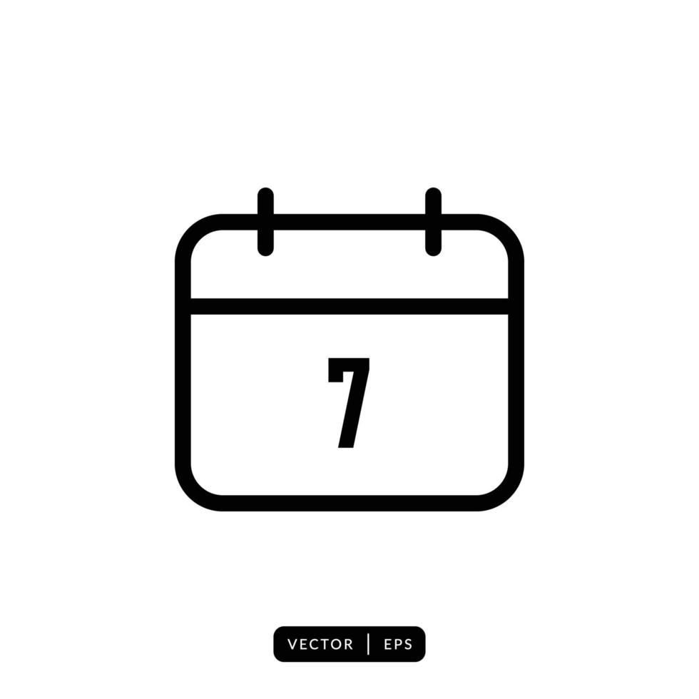 Calendar Icon Vector - Sign or Symbol