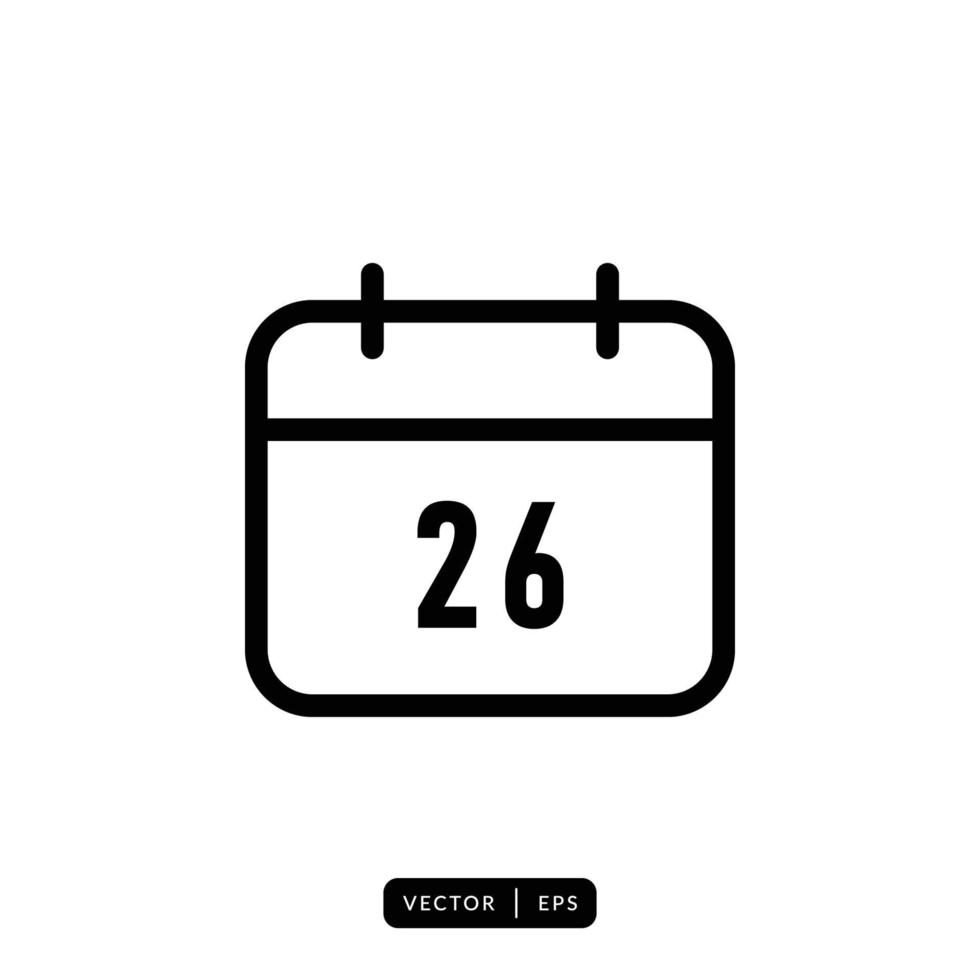 Calendar Icon Vector - Sign or Symbol