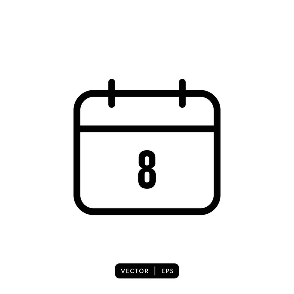 Calendar Icon Vector - Sign or Symbol