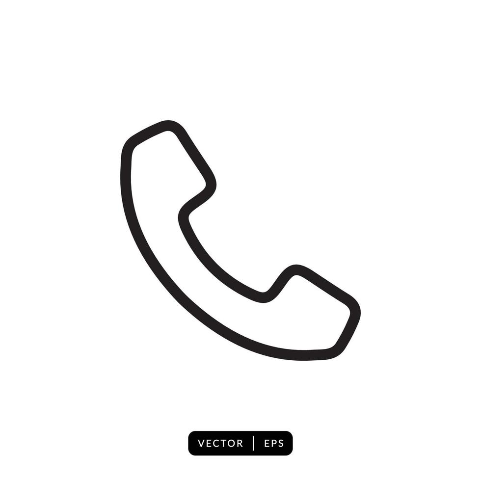 Telephone Icon vector - Sign or Symbol