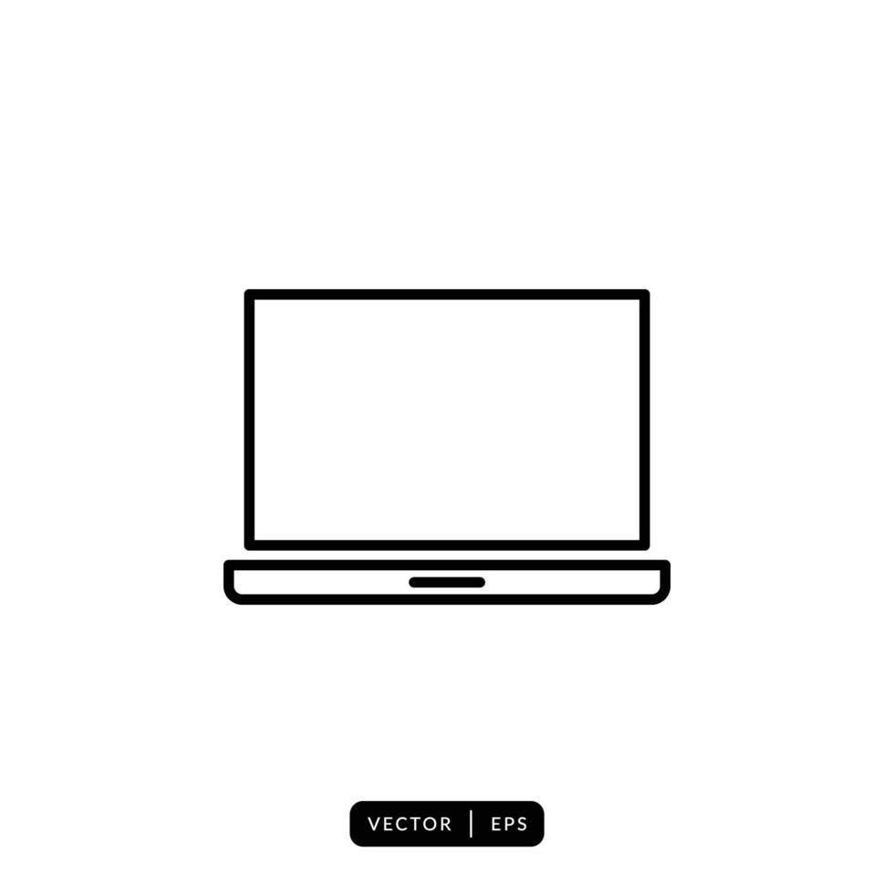 Laptop Icon Vector - Sign or Symbol