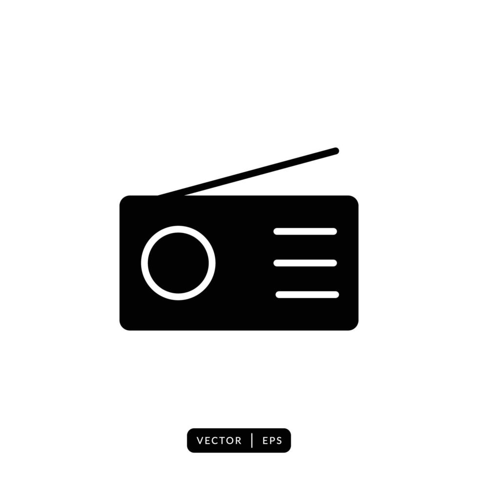 Radio Icon Vector - Sign or Symbol