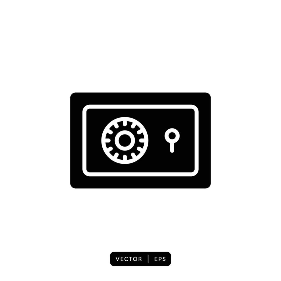 Safe Box Icon Vector - Sign or Symbol