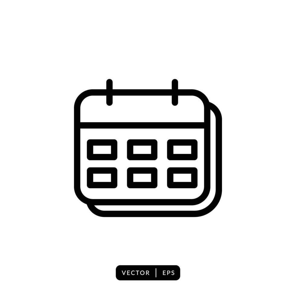 Calendar Icon Vector - Sign or Symbol