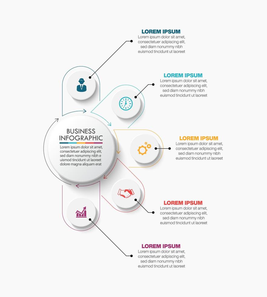 Presentation Business circle infographic template vector