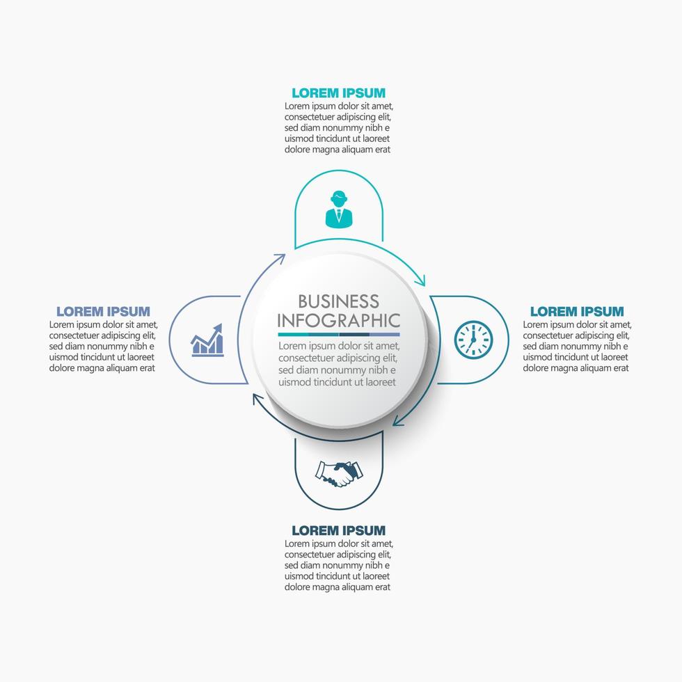 Presentation Business circle infographic template vector