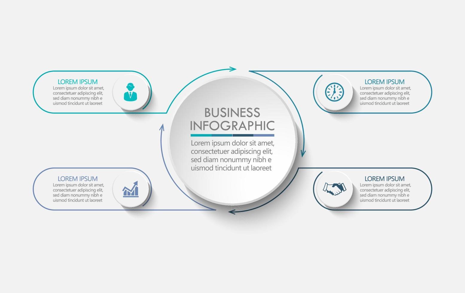 Presentation Business circle infographic template vector