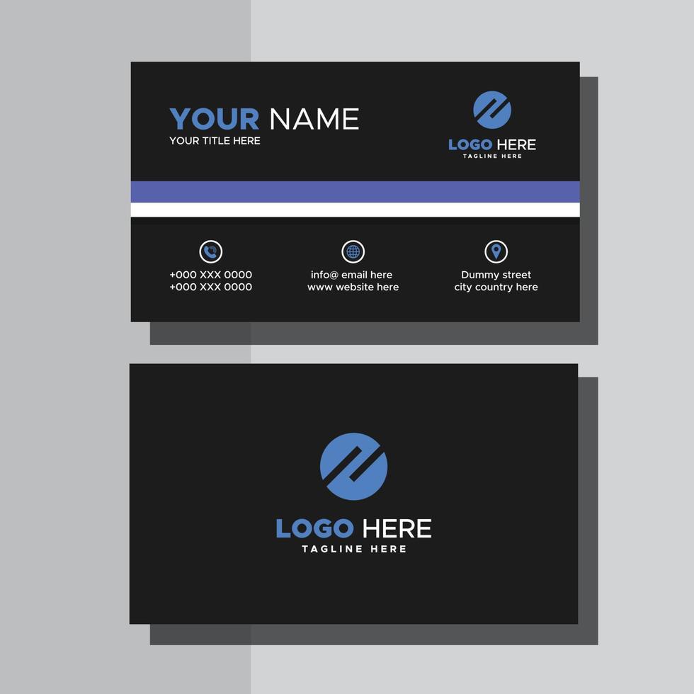 Creative And Minimalist Business Card vector